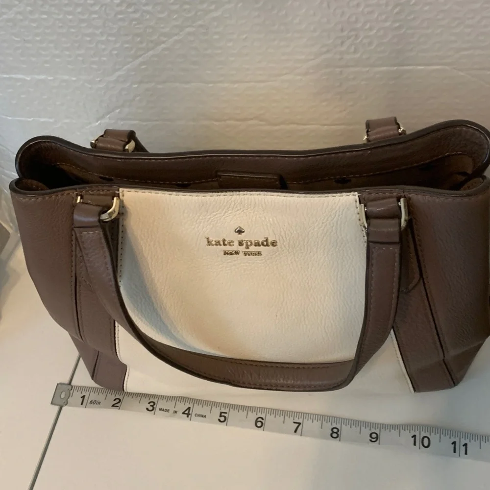 kate spade Two-Tone Cream and Brown Satchel